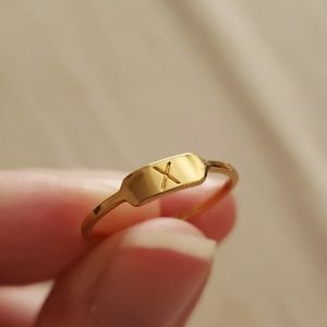 Gorjana Letterpress Ring - "X"